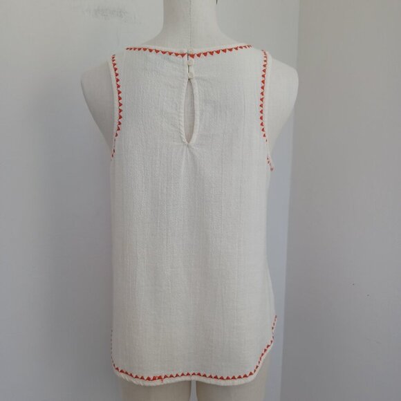 Lucky Brand Top Embroidered Tank Boho Colorful Cotton Womens Medium - Picture 3 of 12